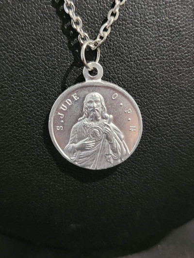 Collier Sacré-Cœur & St Jude en Acier - Protection & Style
