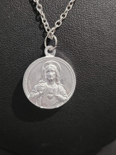 Collier Sacré-Cœur & St Jude en Acier - Protection & Style