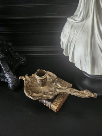 Élégant bougeoir en laiton – Inspiration Art Nouveau