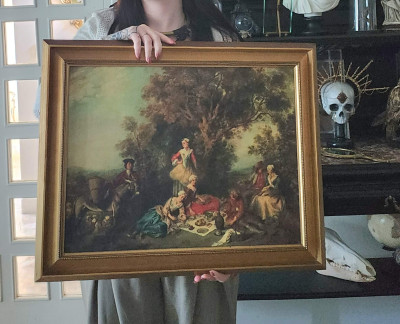 Grande reproduction Lancret encadrement doré