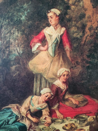 Grande reproduction Lancret encadrement doré
