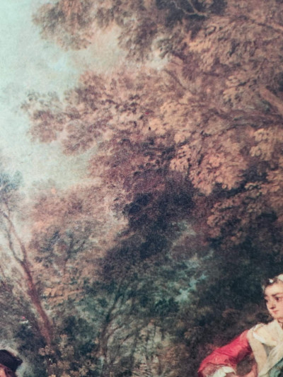 Grande reproduction Lancret encadrement doré