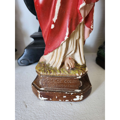 Statuette Sacré-Cœur Jésus Vintage 33cm - Authentique - Sacra Nocta