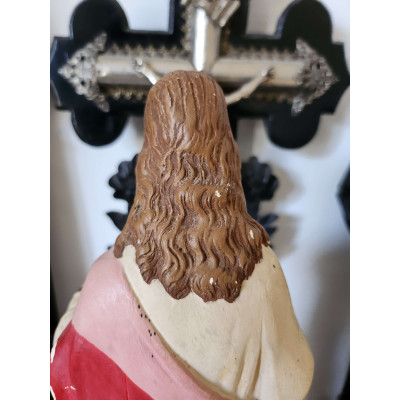 Statuette Sacré-Cœur Jésus Vintage 33cm - Authentique - Sacra Nocta