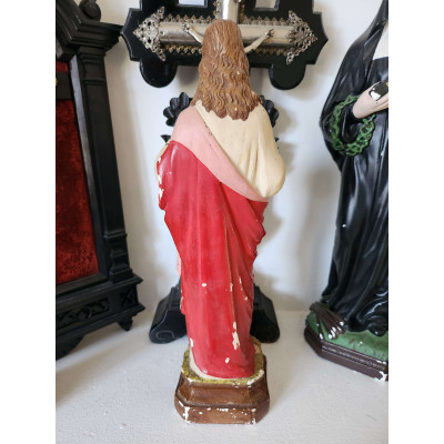 Statuette Sacré-Cœur Jésus Vintage 33cm - Authentique - Sacra Nocta