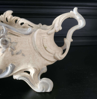 Jardinière ancienne en régule - style Rococo
