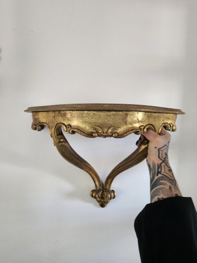 Grande console murale dorée - Style baroque