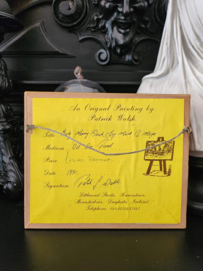 "Early Morning Duck - Lough Mask" Miniature à l’huile signée Patrick Walsh, 1990