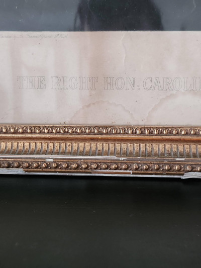 Grande gravure XIXe - Caroline, Comtesse de Seafield