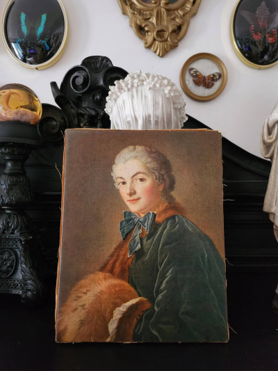 Reproduction sur toile de "Portrait de jeune femme" de François Boucher