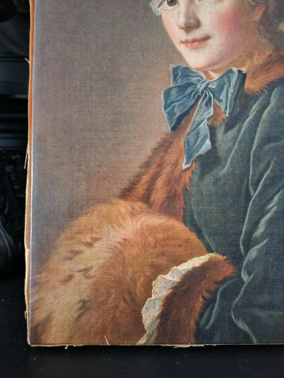 Reproduction sur toile de "Portrait de jeune femme" de François Boucher