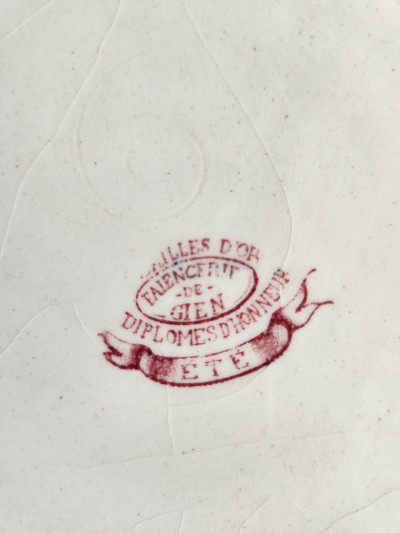 Broc et bassine Gien modèle Été fin XIXe - antique et élégant - Sacra Nocta