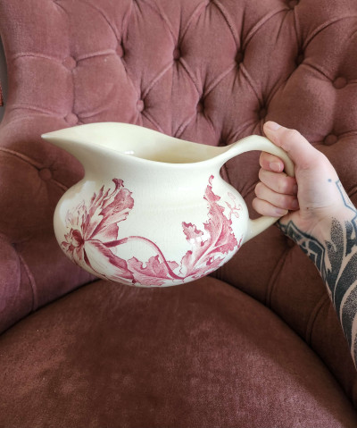 Broc et bassine Gien modèle Été fin XIXe - antique et élégant - Sacra Nocta