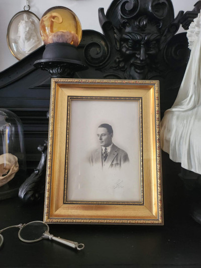 Ensemble cadre doré & photo vintage 1930-40 - Sacra Nocta